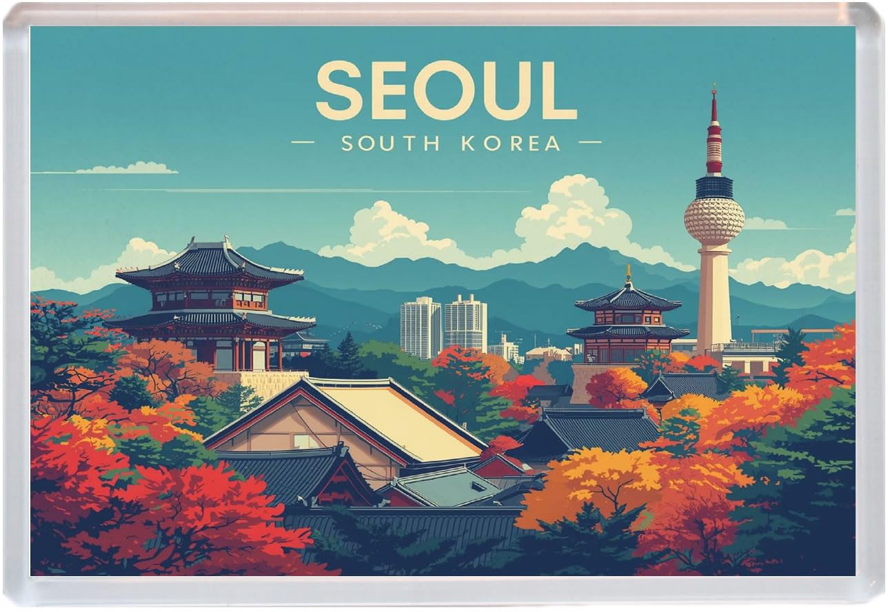 Seoul - South Korea - Jumbo Artistic Fridge Magnet 96 x 67mm BBSFHM3241