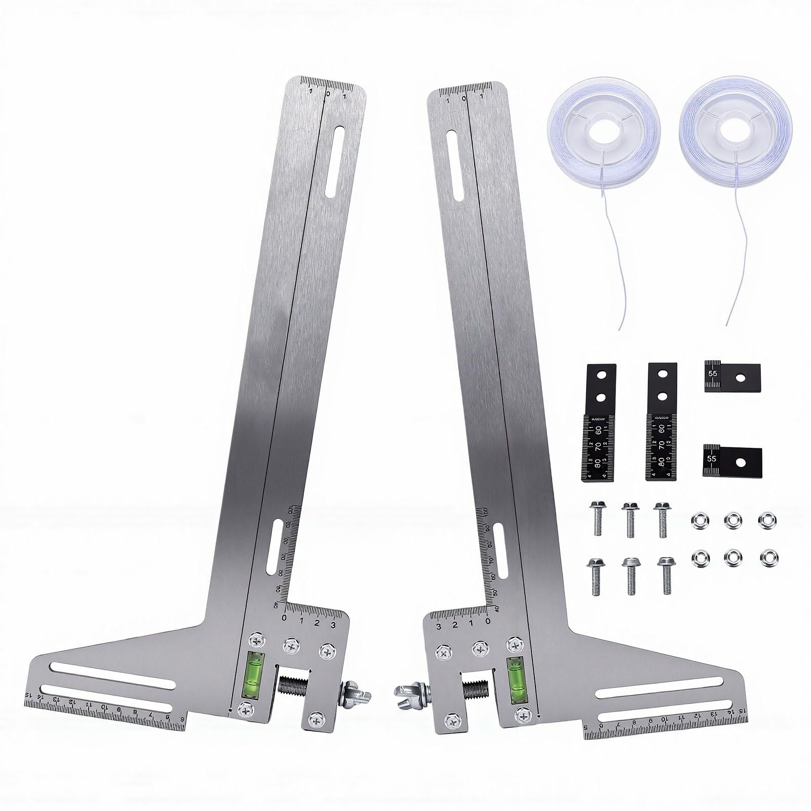 Righello per Posizionamento Elevatore, Calibro Guida 400 mm in Acciaio Inossidabile, Strumento di Misurazione Preciso per Manutenzione Ascensori e Dimostrazioni Scolastiche