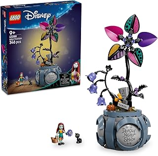 LEGO Disney Sally’nin Saksısı 43288-9 Yaş ve Üzeri Çocuklar için 2 LEGO Disney Figürü Sally ve Küçük Kara Kedi ile Yapay Çiçekler İçeren Yaratıcı Oyuncak Yapım Seti, Hediye Fikri (346 Parça)