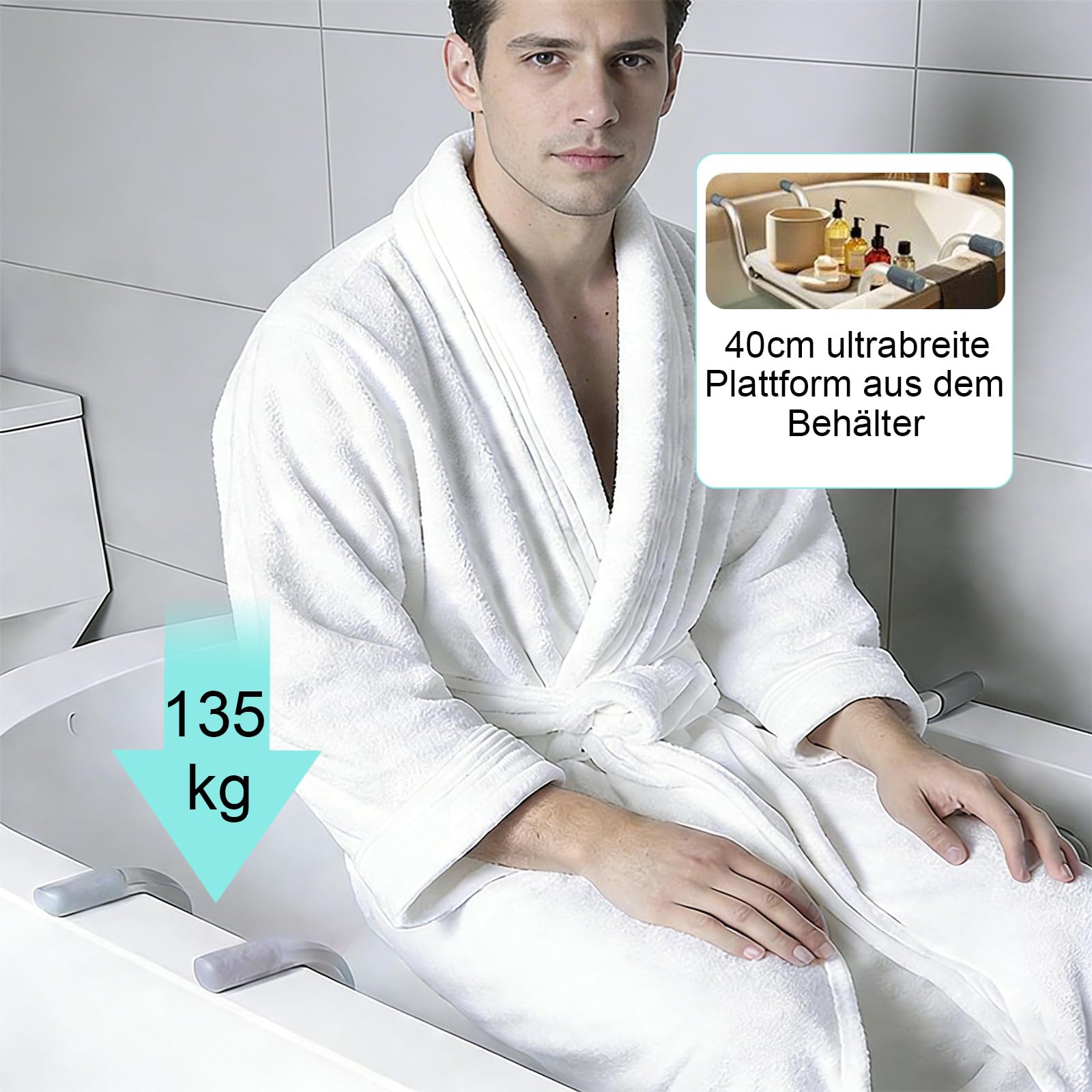 Asiento de bañera para personas mayores, taburete de ducha antideslizante, tabla de bañera, ancho ajustable, sillas de ducha extraíbles para personas mayores, marco de aluminio reforzado puede