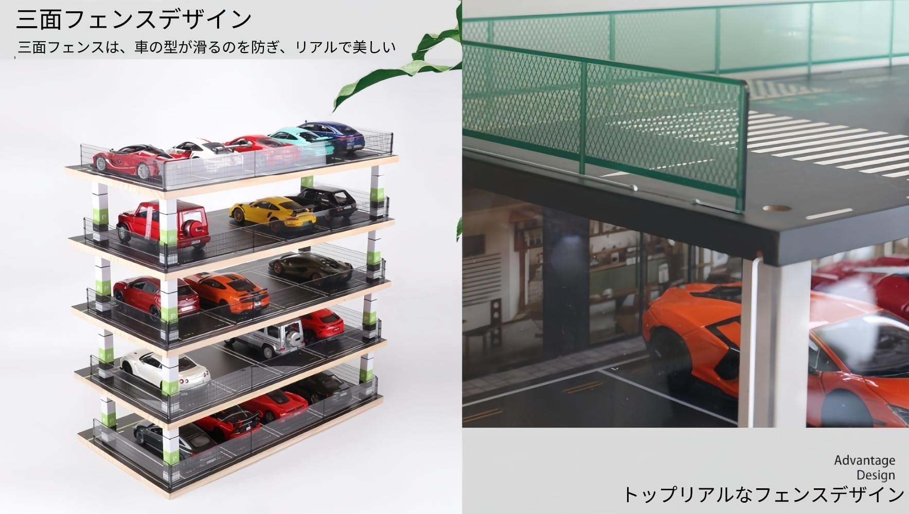 Amazon.co.jp: Klivex 1/24 ジオラマ 駐車場ディスプレイケース