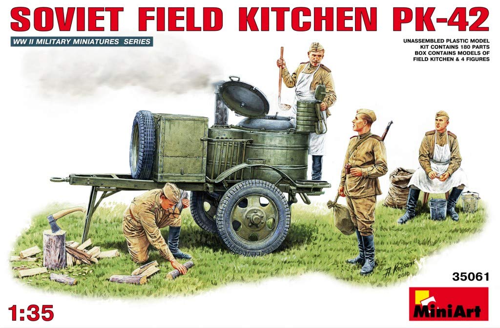KIT DA MONTARE IN SCALA COMPATIBILE CON SOVIET FIELD KITCHEN KP-42 KIT 1:35 MINIART MIN35061