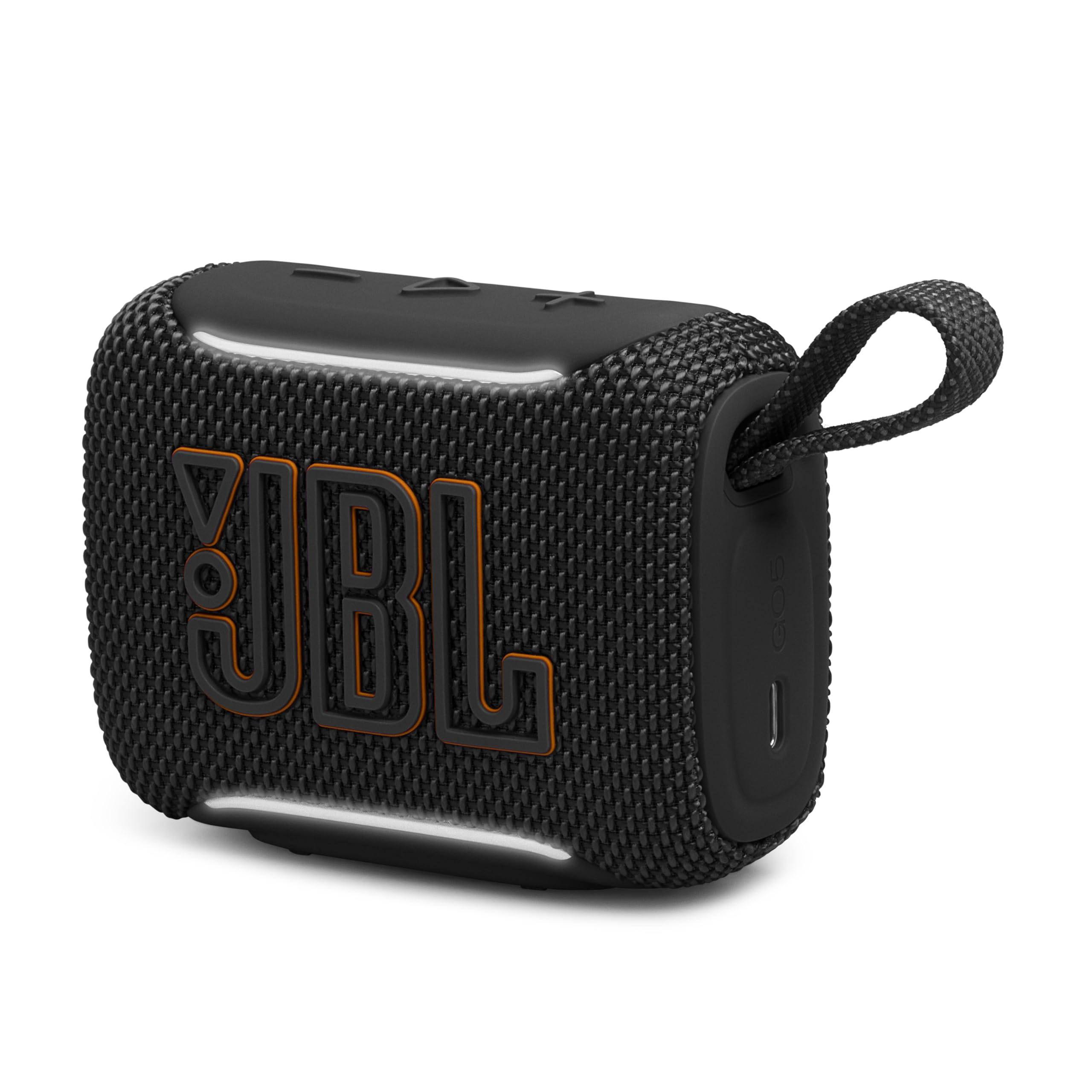JBL Go 5 - Ultra-Portable Waterproof & Drop-Proof Speaker with JBL Legendary Sound & Ambient Edge Lighting, AirTouch Instant Stereo Pairing or Link Multiple Compatible Speakers via Auracast™ (Black) - 2