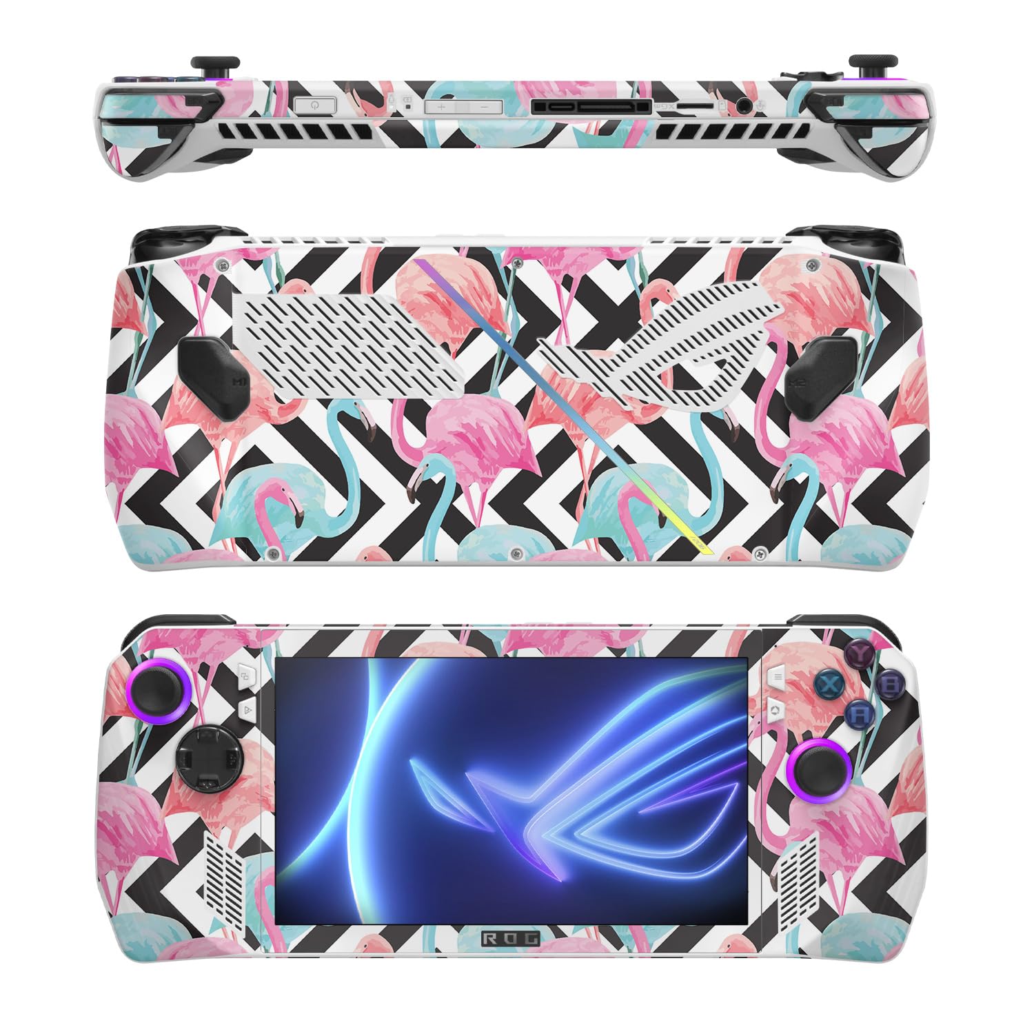 MightySkins Skin Compatible with Asus ROG Ally - Pop Flamingo | Protective, Durable, and Unique Vinyl Decal wrap Cover | Easy to Apply, Remove, and Change Styles