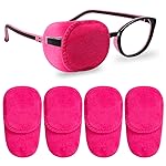 Hecaty 4 Pack Eye Patches for Kids Girls Boys, Right & Left Eye Patch for Glasses, Lazy Eye Patch for Children Treating Lazy Eye Amblyopia Strabismus and After Surgery (Pink)