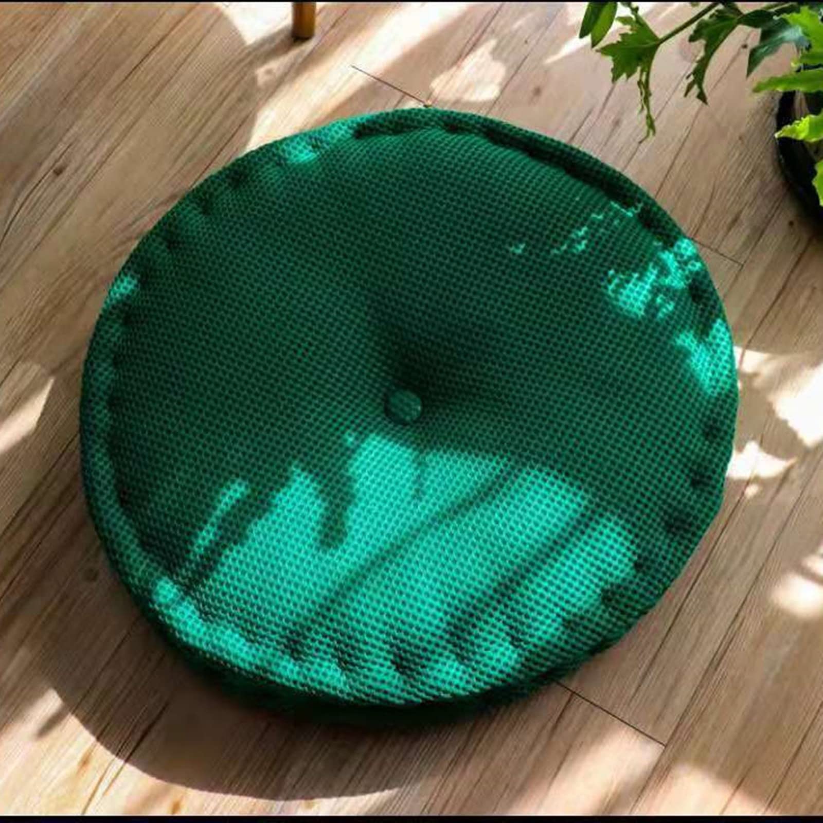 Cuscino rotondo verde scuro per poltrona, divano, pavimento, grande, 50 x 50 cm, cuscino per casa, sala da pranzo, ufficio, viaggi, comfort e supporto