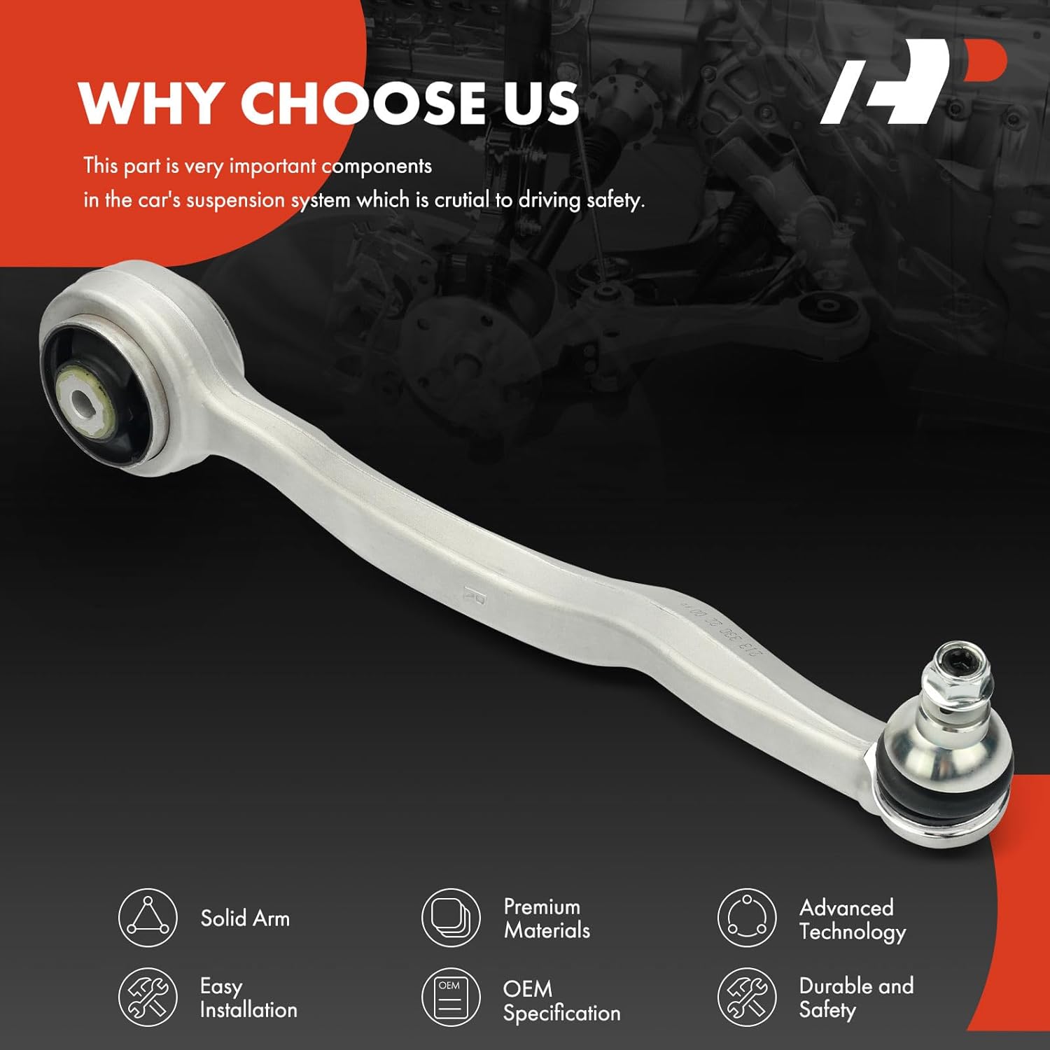 A-Premium Front Right Forward Lower Control Arm with Ball Joint & Bushing, Compatible with Mercedes-Benz E300 2017-2019, E400 2017-2018, E53 AMG 2020, CLS450 2019-2021, CLS53 AMG 2019-2021