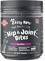 Vista 1 de Zesty Paws Vet Strength Mobility Bites - Masticables de apoyo para la cadera y las articulaciones para perros con glucosamina, condroitina, MSM