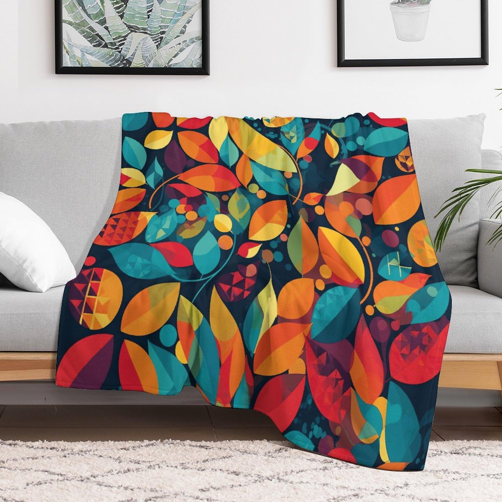 Grande couverture en polaire ultra douce 152x203 cm et jeté de canapé chaud léger