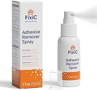 Fixic Adhesive Remover Spray - Delicate Formula for Skin, Ostomy Supplies, and Bandages - Alcohol-Free, 1.7 oz (50 ml)