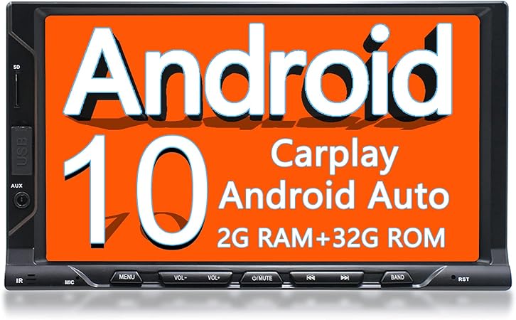 binize 7 inch double din android 10 car stereo compatible with carplay android auto touch screen car radiocar play gps navigation fmambackup camer