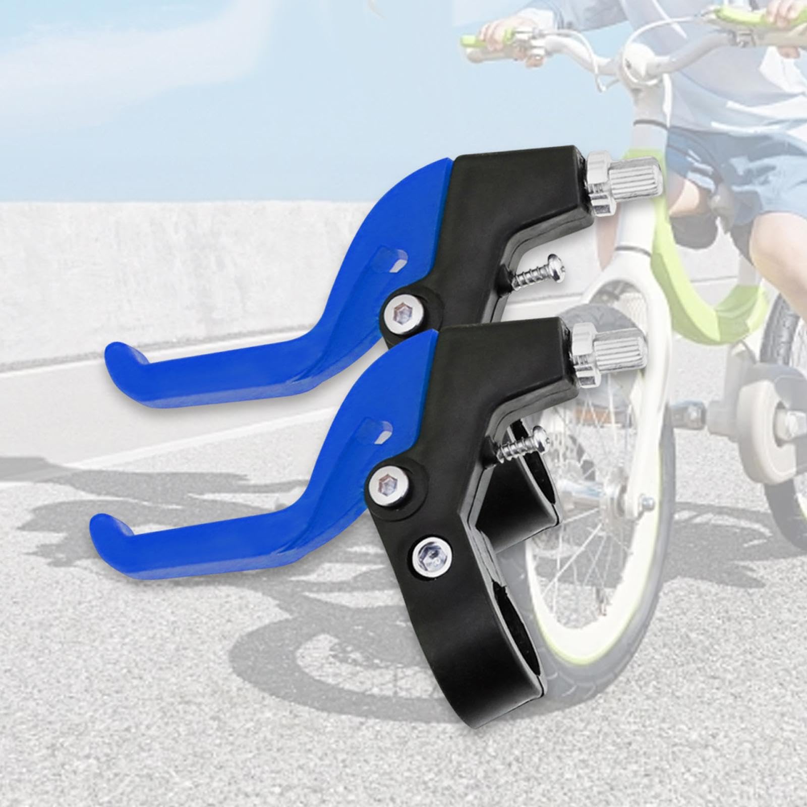 Paire De Leviers De Frein Pour Vélo Enfant - Universel, Nylon Noir, Diamètre Tube 22.2mm
