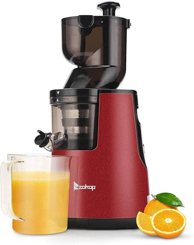 ZOKOP 120V 150W 1000ml Juice Cup Red Plastic 1500ml Pomace