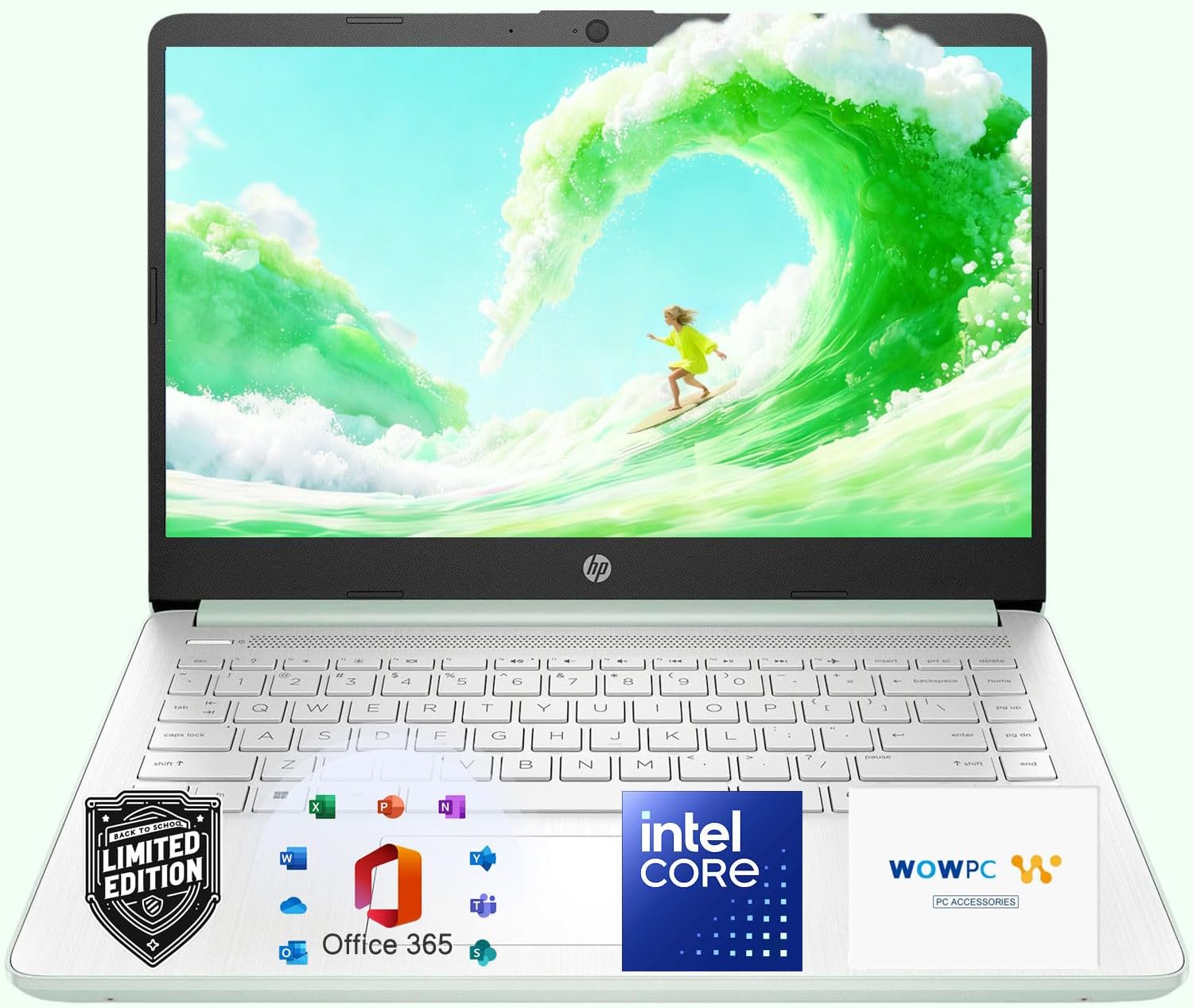 HP Ultrabook Laptop with Office 365 & Copilot AI • Intel 4-Core CPU • 1.1TB Storage (1TB OneDrive and 128GB SSD) • 16GB RAM • Windows 11 w/o Mouse