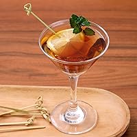 Vista 2 de 100 palillos de cóctel, palillos de dientes de 4.7 pulgadas para aperitivos, brochetas de nudo de bambú natural, mini palitos de comida, selecciones