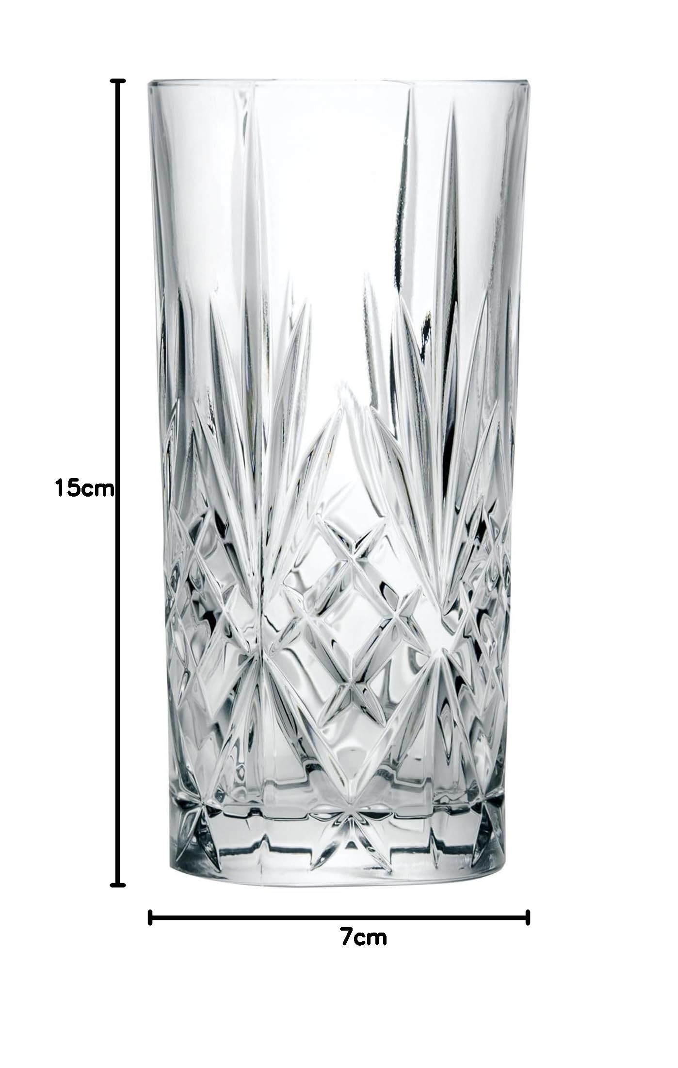 RCR Cristalleria Italiana S.p.a. Linea Melodia | Bicchieri da Acqua e Cocktail in Vetro Moderni Set 6 Bicchieri di Cristallo da 36 Cl