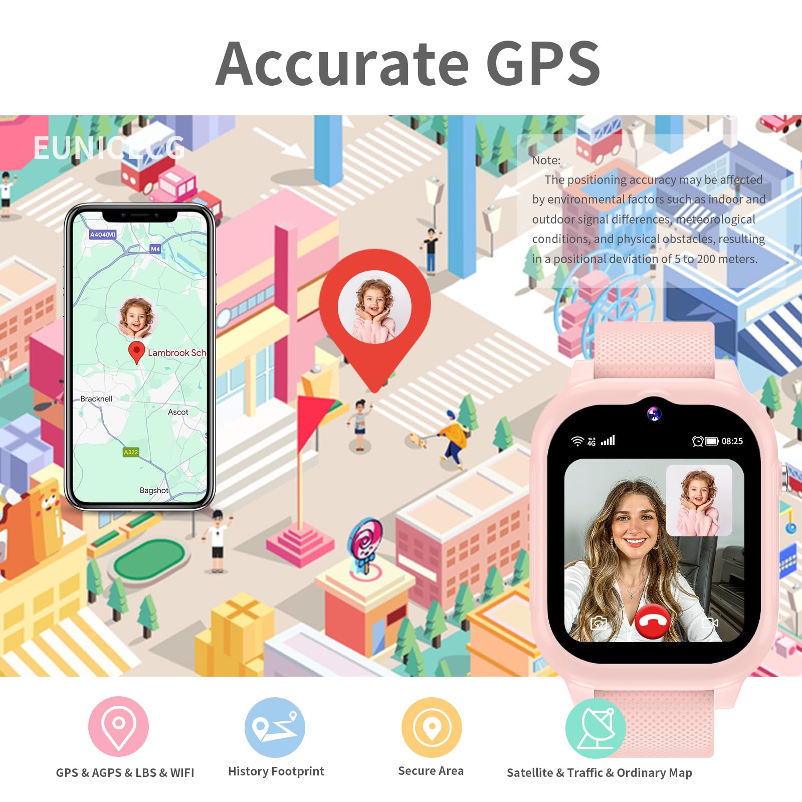 4G Smartwatch Dla Dzieci Chłopcy Dziewczynki Tracker GPS Telefon SOS Rozwołanie wideo Krokomierz Budzik HD Kamera Kalkulator Wodoodporne cyfrowe prezenty