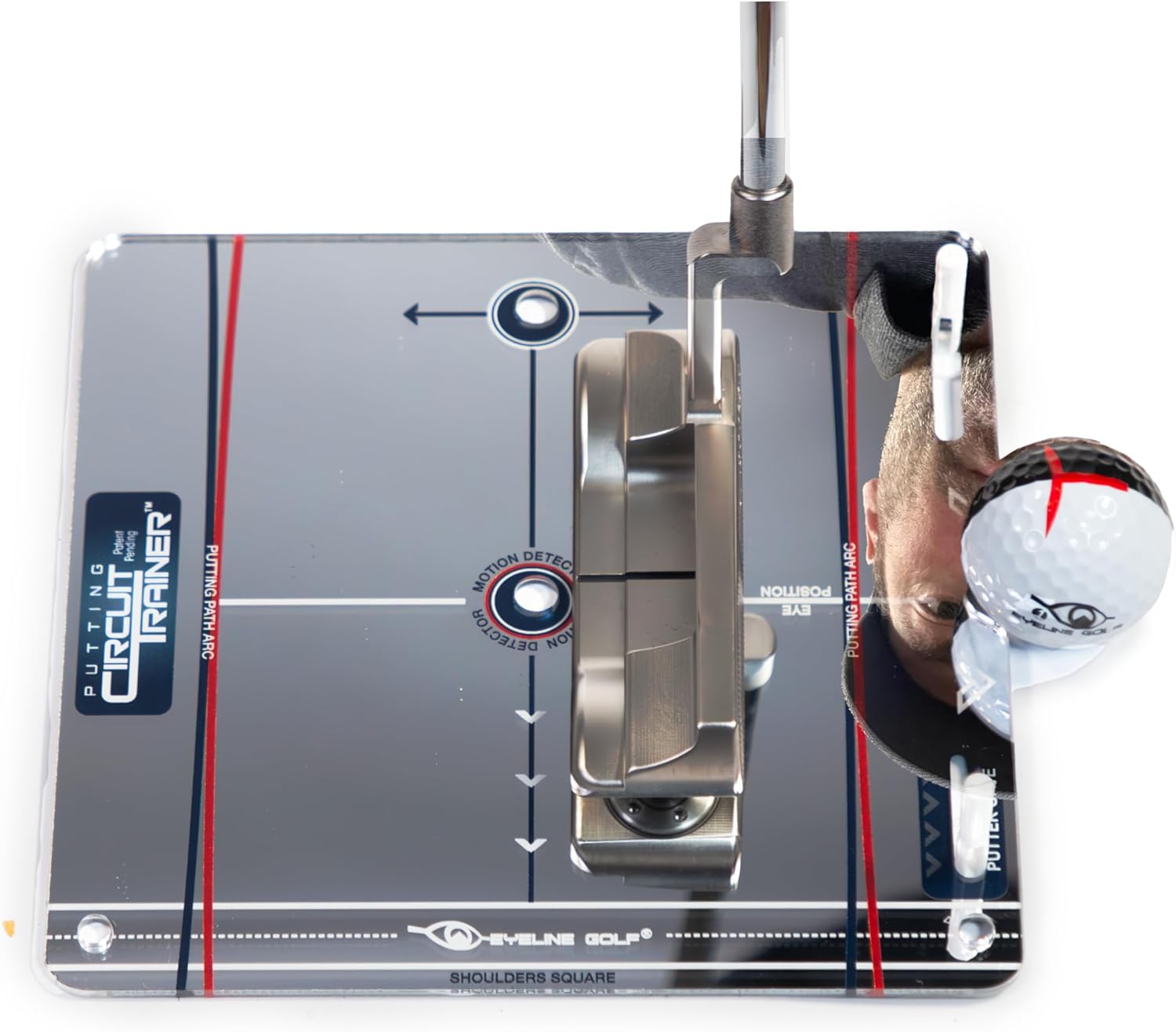 EyeLine Golf Putting Mirror, Circuit Trainer, Portable Putting Alignment Training Aids with Carry-on Bag, Indoor and Outdoor Practice, Golf Accessories, for Trainer