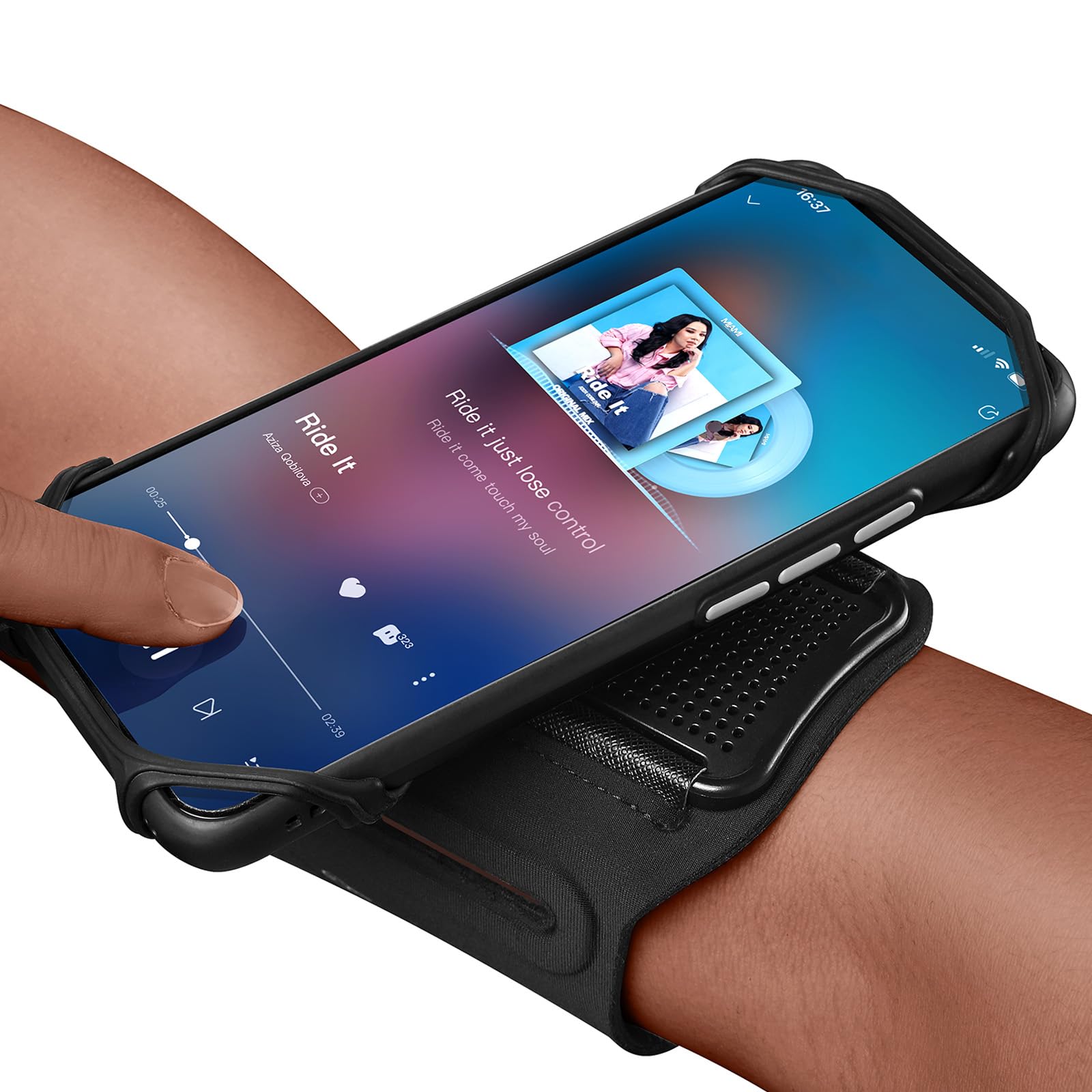 MMOBIEL Sportarmband Handy 360° Drehbares Handy Armband Joggen – Handyhalterung für iPhone 17 16 15 14 13 Pro Max, Samsung Galaxy S26 S25 S24 S23 Serie – Passend für alle 4.5 – 7.5 Zoll Smartphones