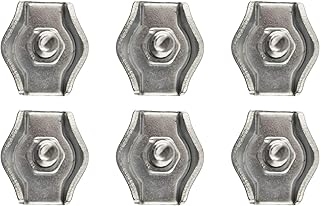 AB Tools 4mm Simplex Wire Rope/Cable Clamp Grips 6 Pack Zinc Plated