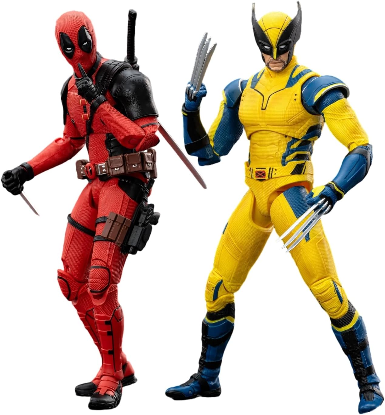 Wolverine and Dead Full Set 2-Pack Action Figure 7 inch 1/10 Scale Legends Series Collectable Toys with Lots of Accessories Gift(Wolverine & Dead)