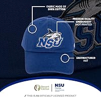 Vista 4 de Desert Cactus Nova Southeastern University Baseball Hat NSU Sharks Brimmed Embroidered Cap Adjustable Cloth Strap Adult