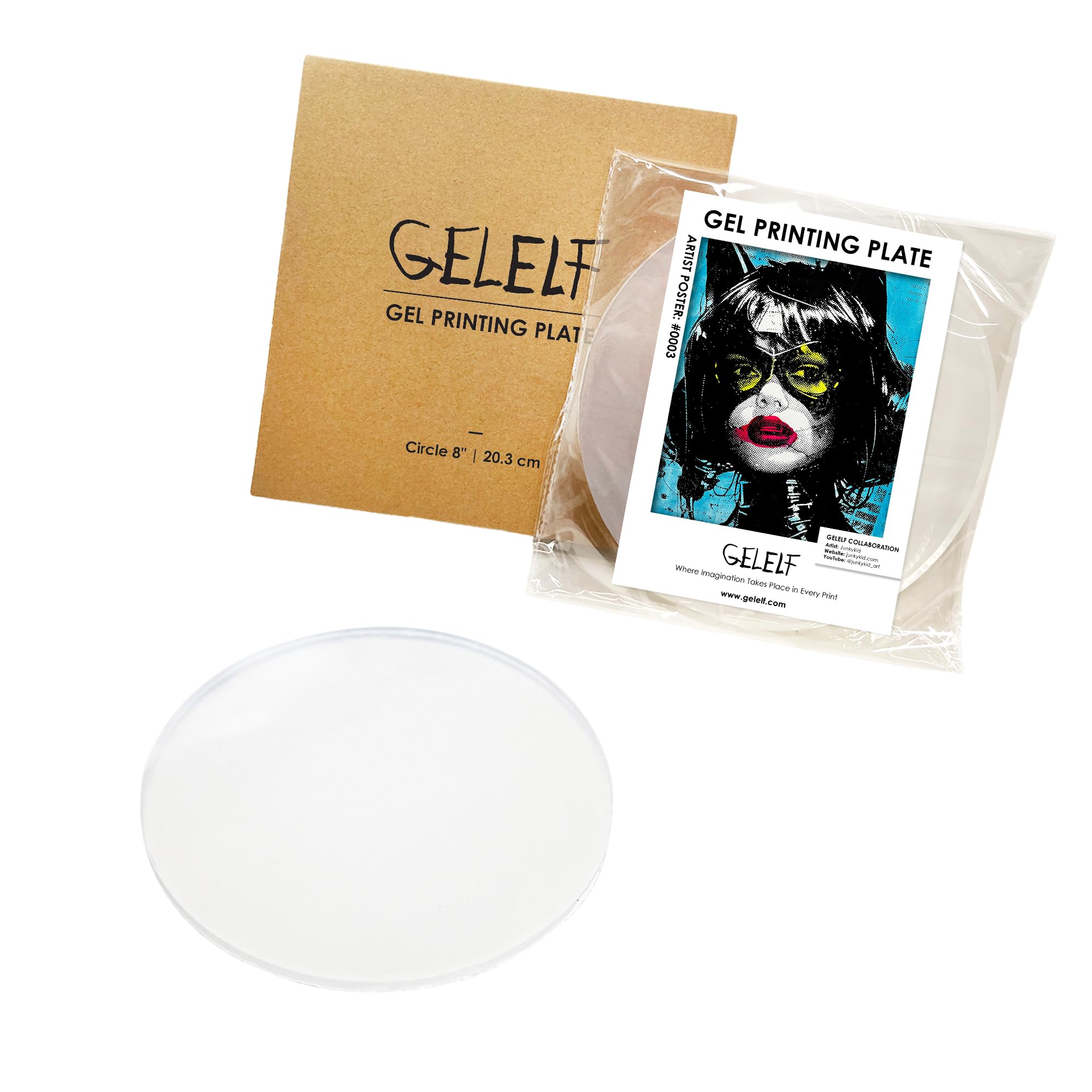 GELELF Neue Generation Gel Druckplatte, verbesserte Formel Druckplatte für Geldruck-Kunst, Gel-Monoprinting-Kit, Druckzubehör, keine Alterung und Blasen (A5: 12,7 x 17,8 cm)