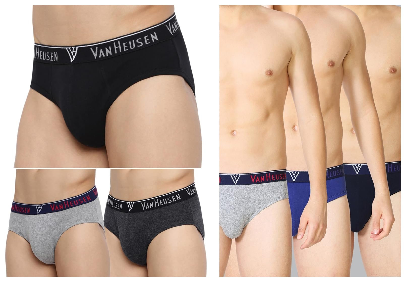 van heusen Men Anti Bacterial Briefs - 100% Combed Cotton - Pack of 6 - Colour Fresh-picture-39