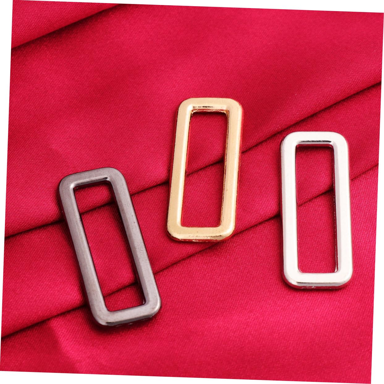Operitacx 90pezzi Fibbia Quadrata Metallo Per Accessori Di Fibbia Lega Stabile Per Borse Zaini Tote Argento Nero Pratica e Leggera Per Uso Domestico e Negozio