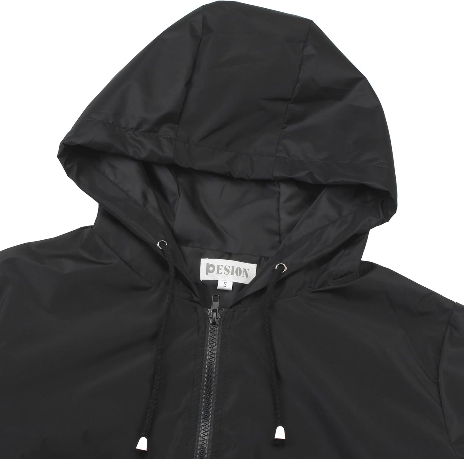 PESION Women's Waterproof Raincoat Lightweight Rain Jacket Hooded Windbreaker with Pocket for Outdoor - Image 5