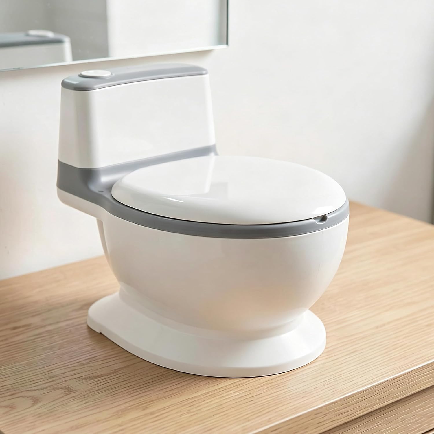 Realistic Potty Training Toilet with Liftable Seat