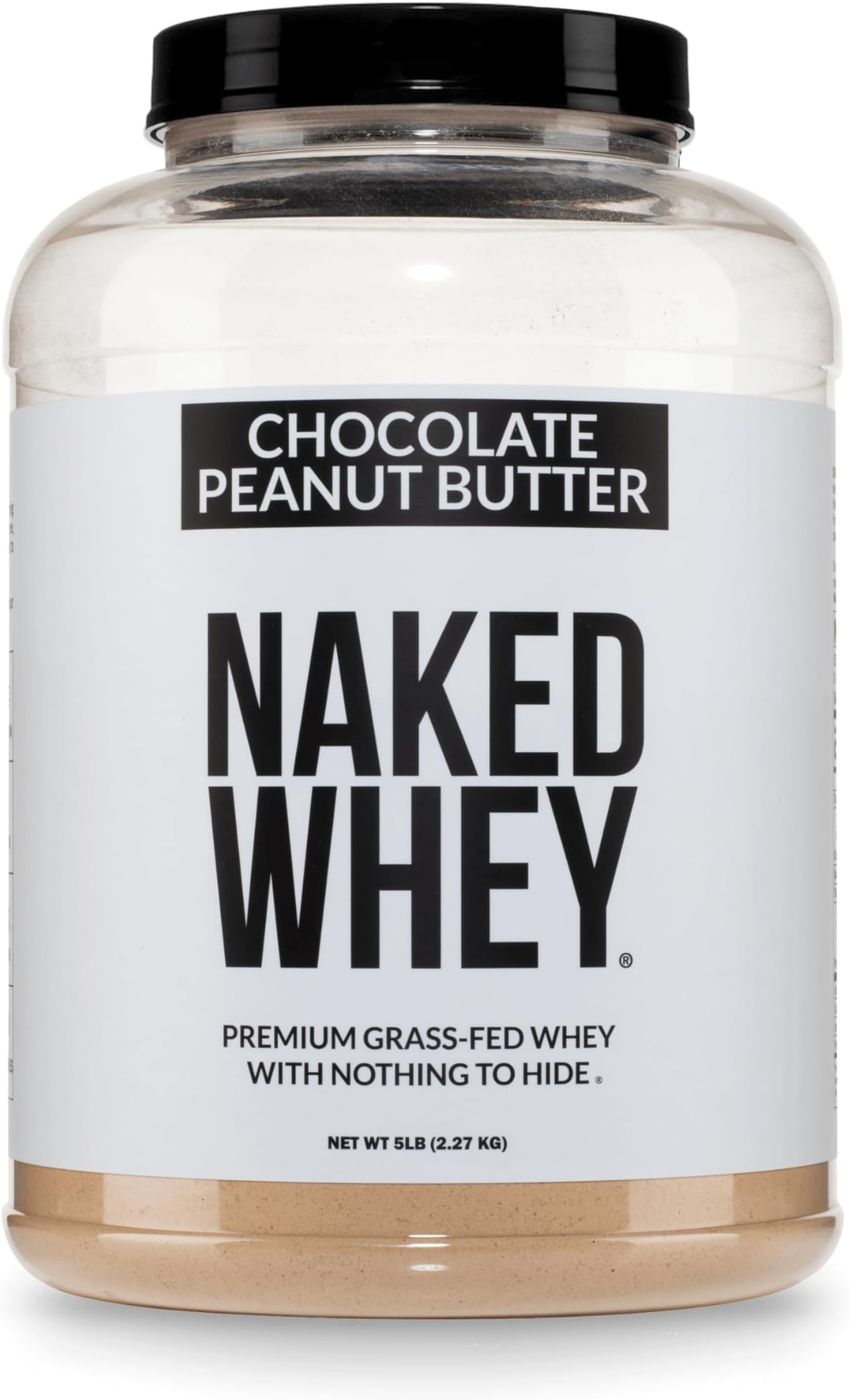 NAKED Whey Chocolate Peanut Butter Grass Fed Whey Protein Powder, No GMO, No Soy, and Gluten Free, Aid Growth and Recovery - 52 Servings