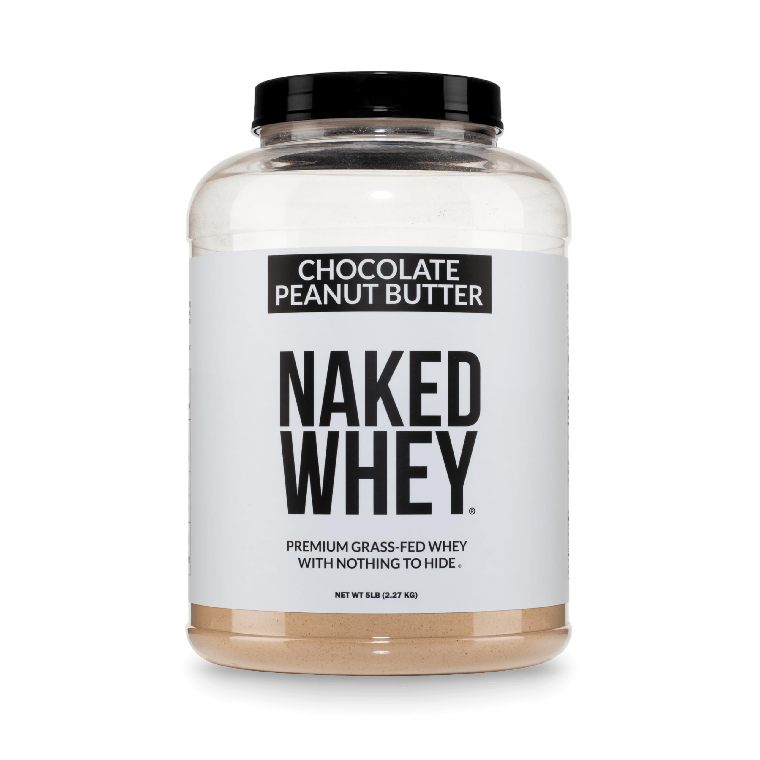 NAKED Chocolate Peanut Butter Grass Fed Whey Protein Powder, 5 lb | 25g Protein Per Serving, Aids Recovery - main product image