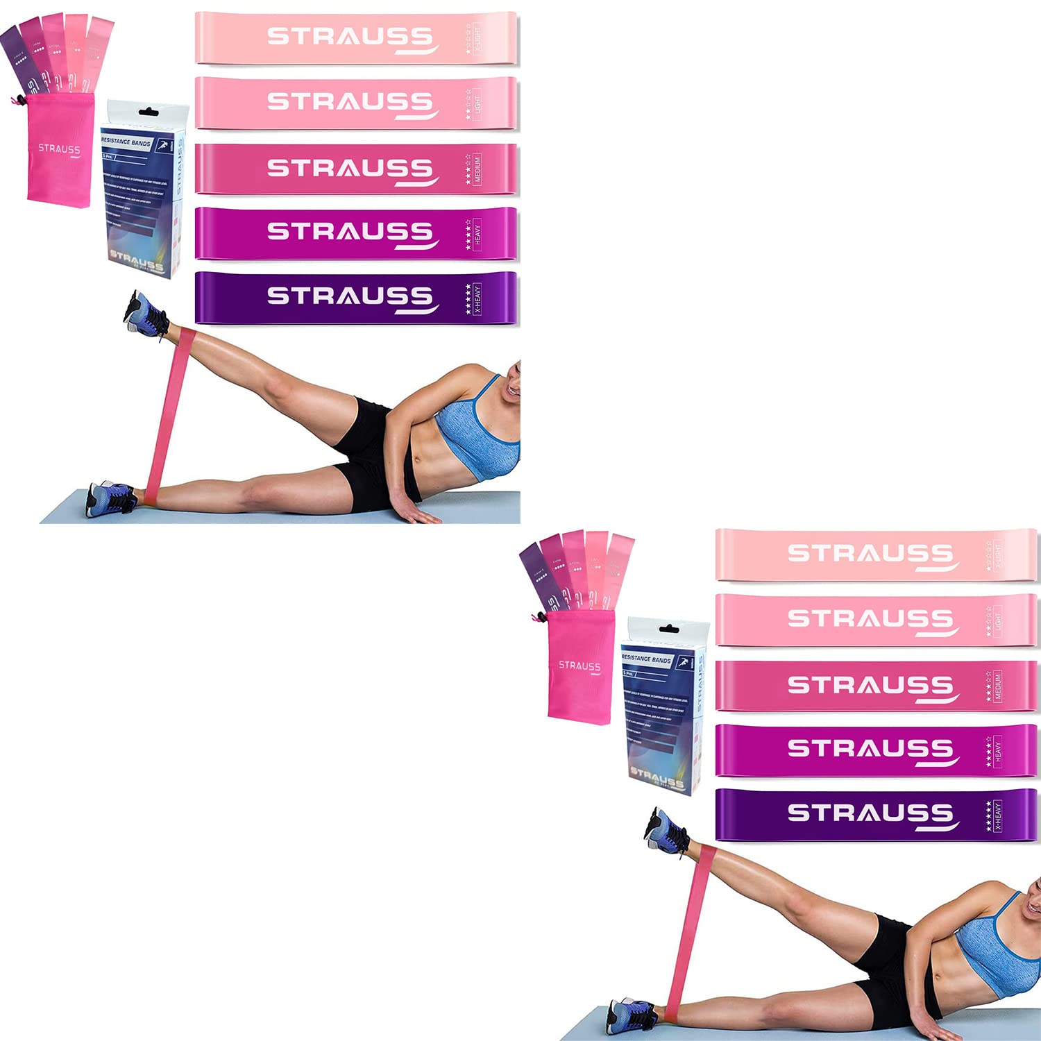 Strauss Silicone Resistance Loop Bands | Smell-Free & Skin Friendly | Useful for HIPS, Arms & Legs Workouts. Tear Resistant & Anti-Slip | Theraband for Fitness & Toning, (Multicolor) (B0C3RJ3YL6) Amazon Price History, Amazon Price Tracker