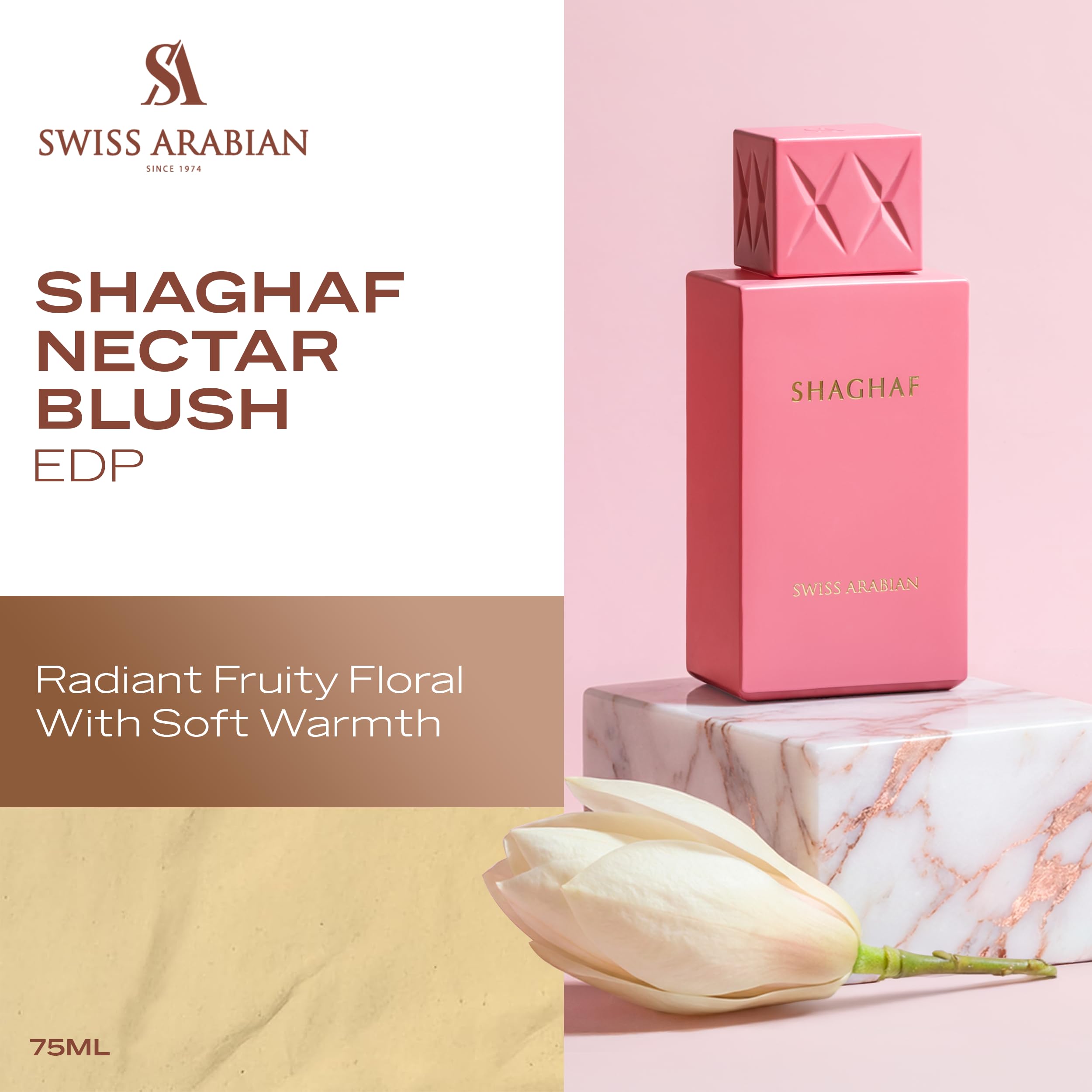 Swiss Arabian Shaghaf Oud Nectar Blush Eau de Parfum 75 ml