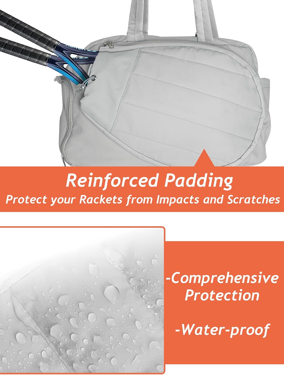 Tennis Gym Bag, Racket Bag, Sports Duffle Bags with Shoe Compartment and Wet Pocket,Suitable for Pickleball,Badminton,Yoga,Workout,Men,Women