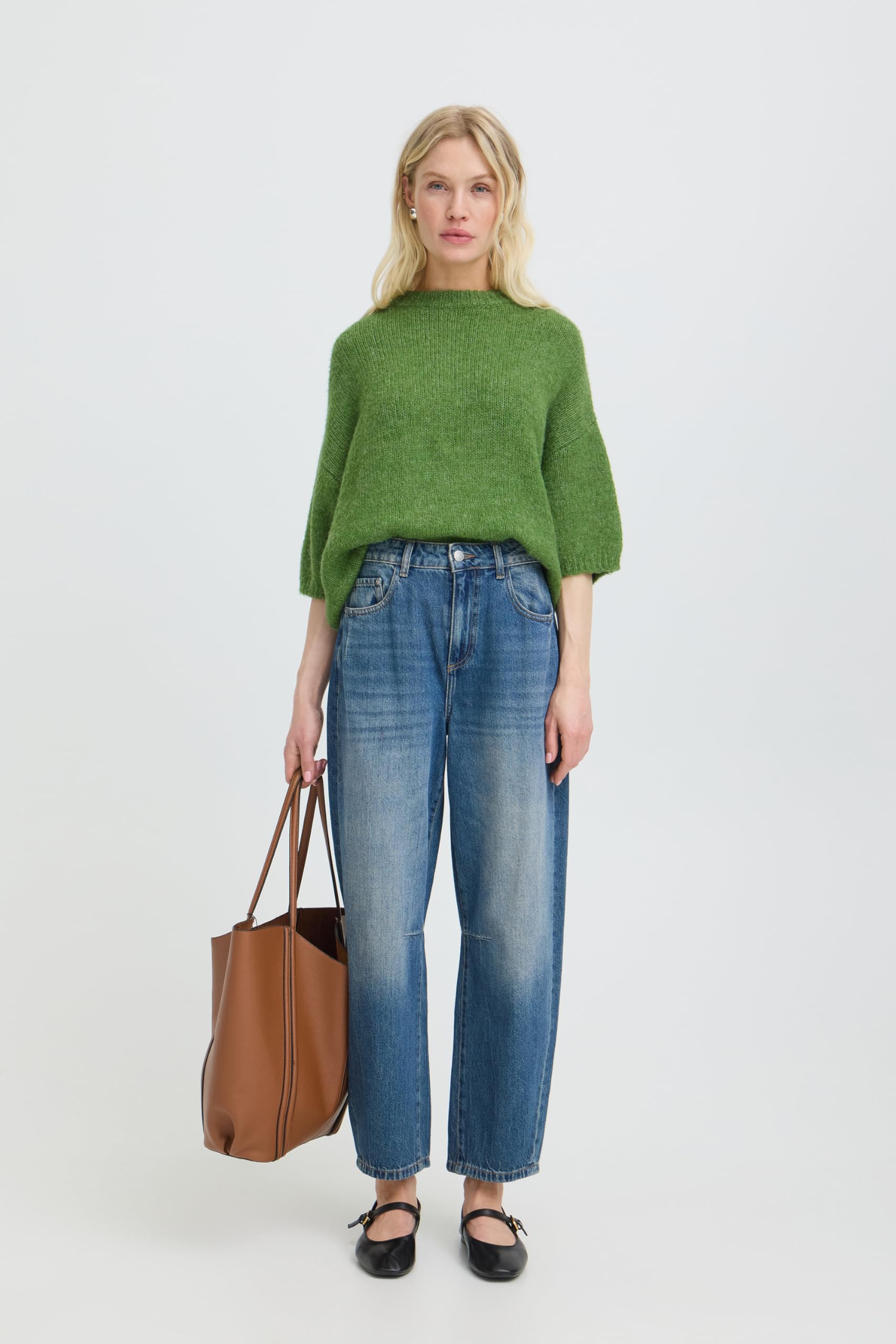 b.young Damen Strickpullover halbarm BYOTIA 3/4 Ärmel