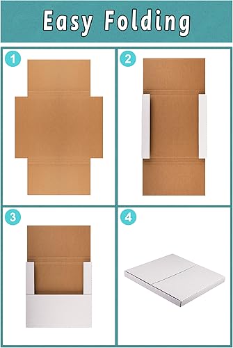 Miniatura 7 de Sobres de vinilo blanco de 125 x 125 x 1 pulgada LP Records cajas de envío de álbumes multiprofundidad paquete de 25