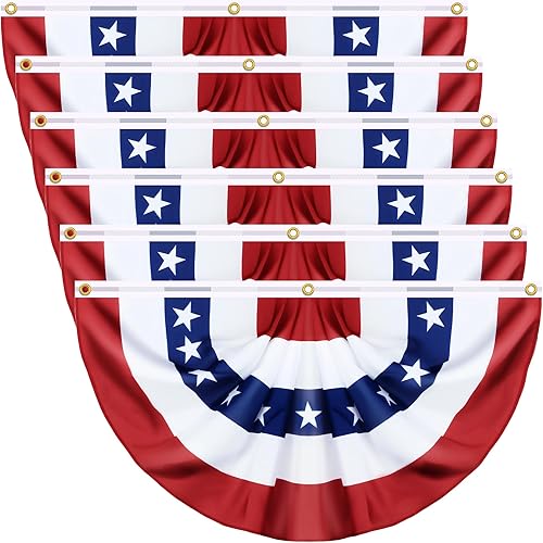 6 Pack Large Size 3 X 6 FT American Bunting