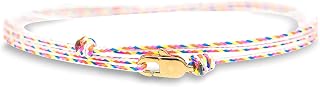 Surfer Anklet with Snap Hook Clasp Waterproof & Adjustable Thin String Ankle Bracelets for Women and Men Handmade Jewelry for Beach and Music Festival Accessories