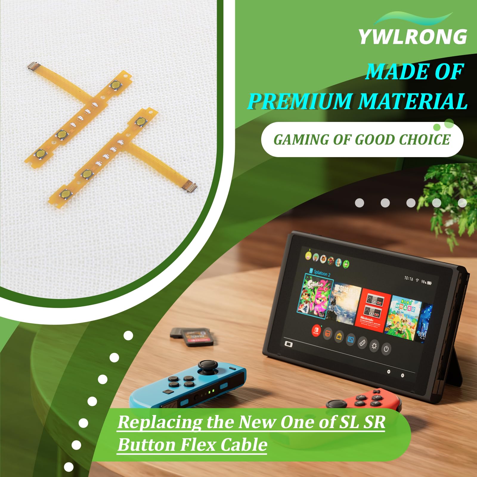 Amazon.com: for Nintendo Switch SL SR Left Right Sync Button Flex