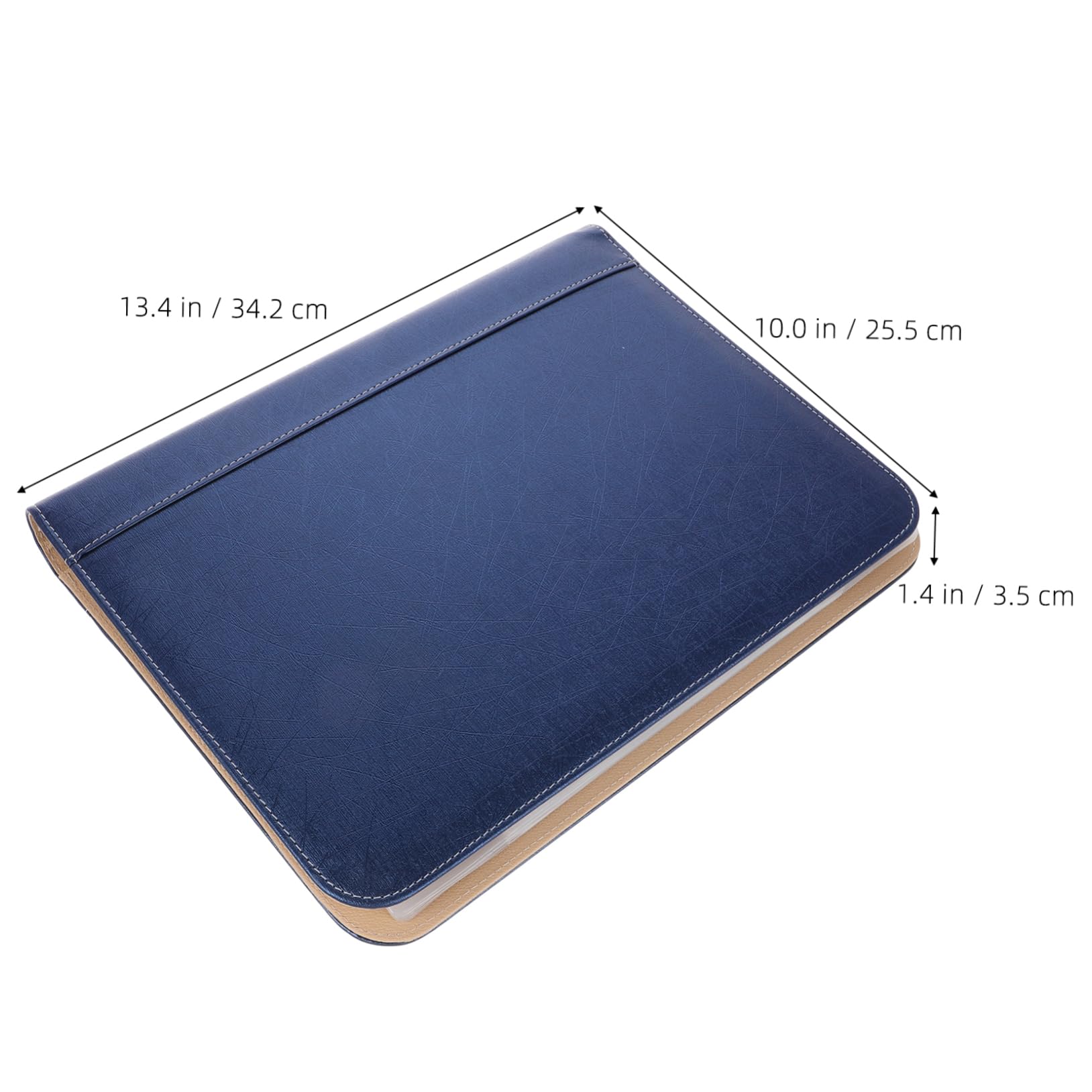 Toddmomy A4 Blue File Pouch Sheet Music Holder Office Document Storage Multi-Functional File Organizer