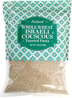 Roland Foods Whole Wheat Israeli Couscous - Toasted Pasta with Nutty Flavor & Bouncy Texture, 5 lb Imported Bag