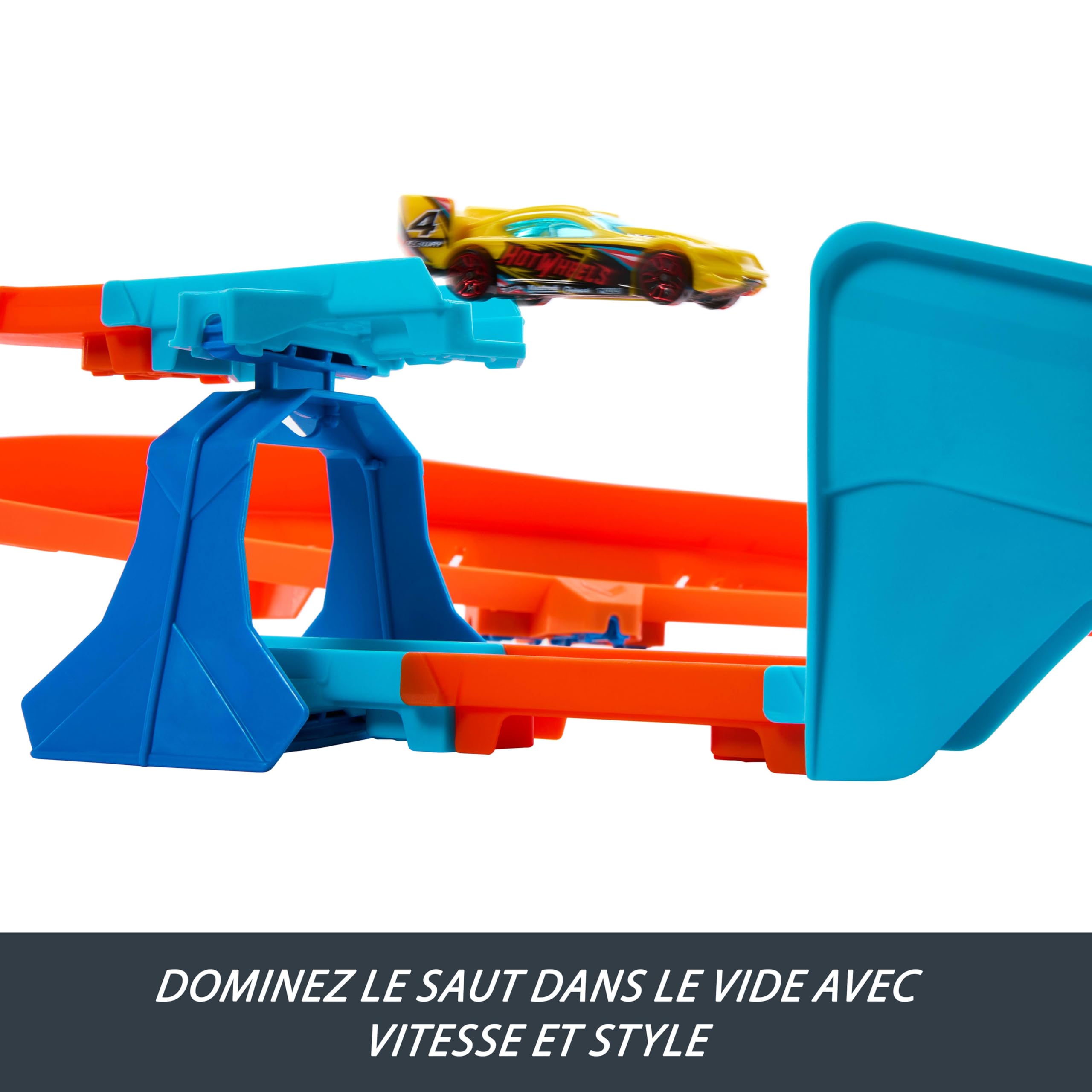 Hot Wheels Circuit Speedway Track Creator avec tremplin propulsé et Voiture Miniature | Boîte de construction de luxe avec booster motorisé, véhicule à l'échelle 1:64, piste rapide