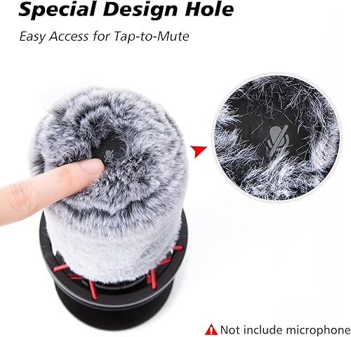 Miniatura 5 de HyperX QuadCast - Brazo de pluma con cubierta de micrófono HyperX, parabrisas de espuma peluda