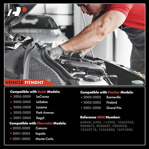 Miniatura 3 de A-Premium Motor de arranque compatible con Chevy Impala, Monte Carlo, Camaro y Buick Lacrosse, Regal, Lesabre y Pontiac Grand Prix, V6 3.8L, 12V