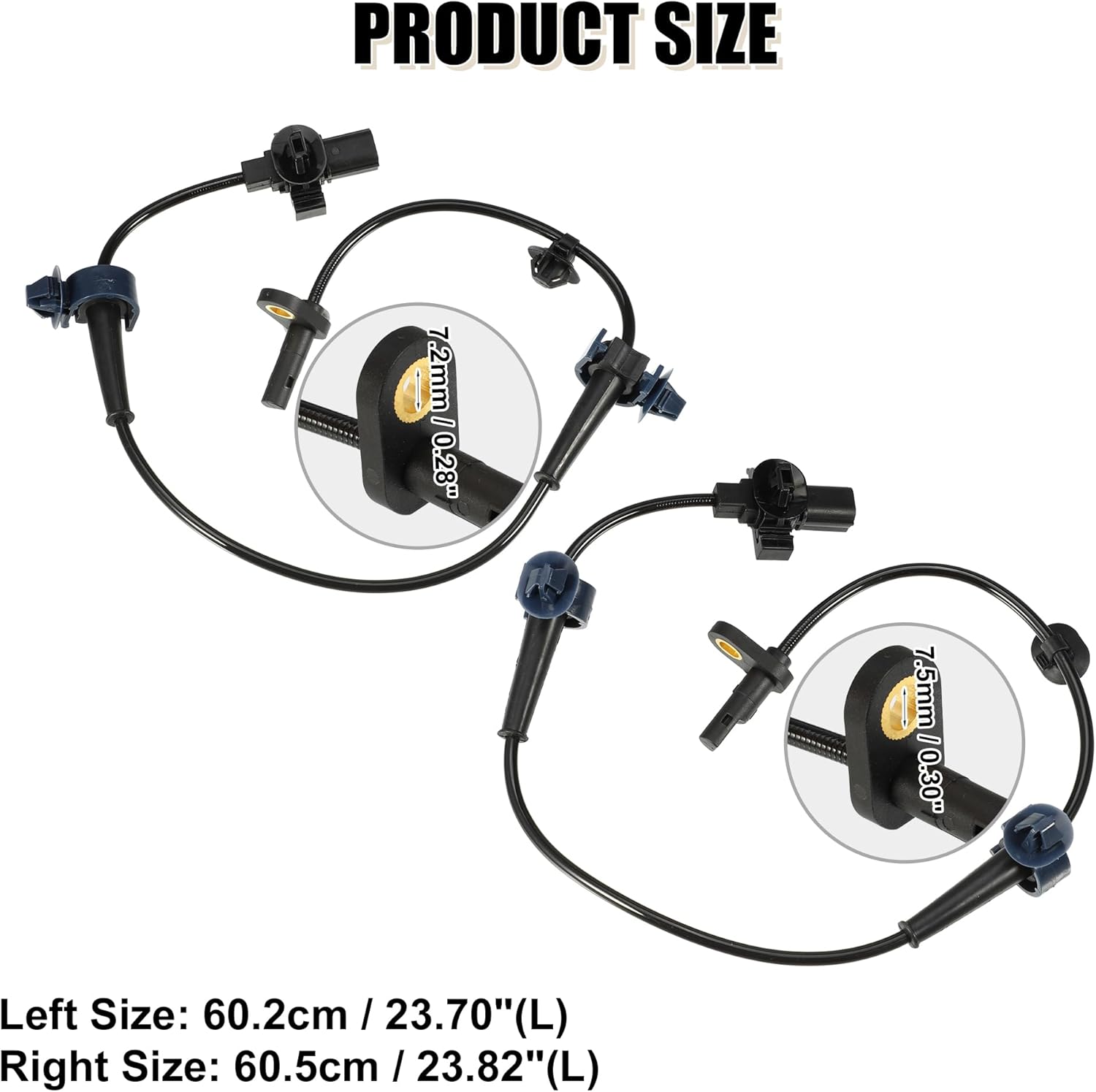 uxcell 2pcs No.57475TV0E01/57470TV0E01 ABS Wheel Speed Sensor Rear Left Right for Honda Civic IX 2002-2013