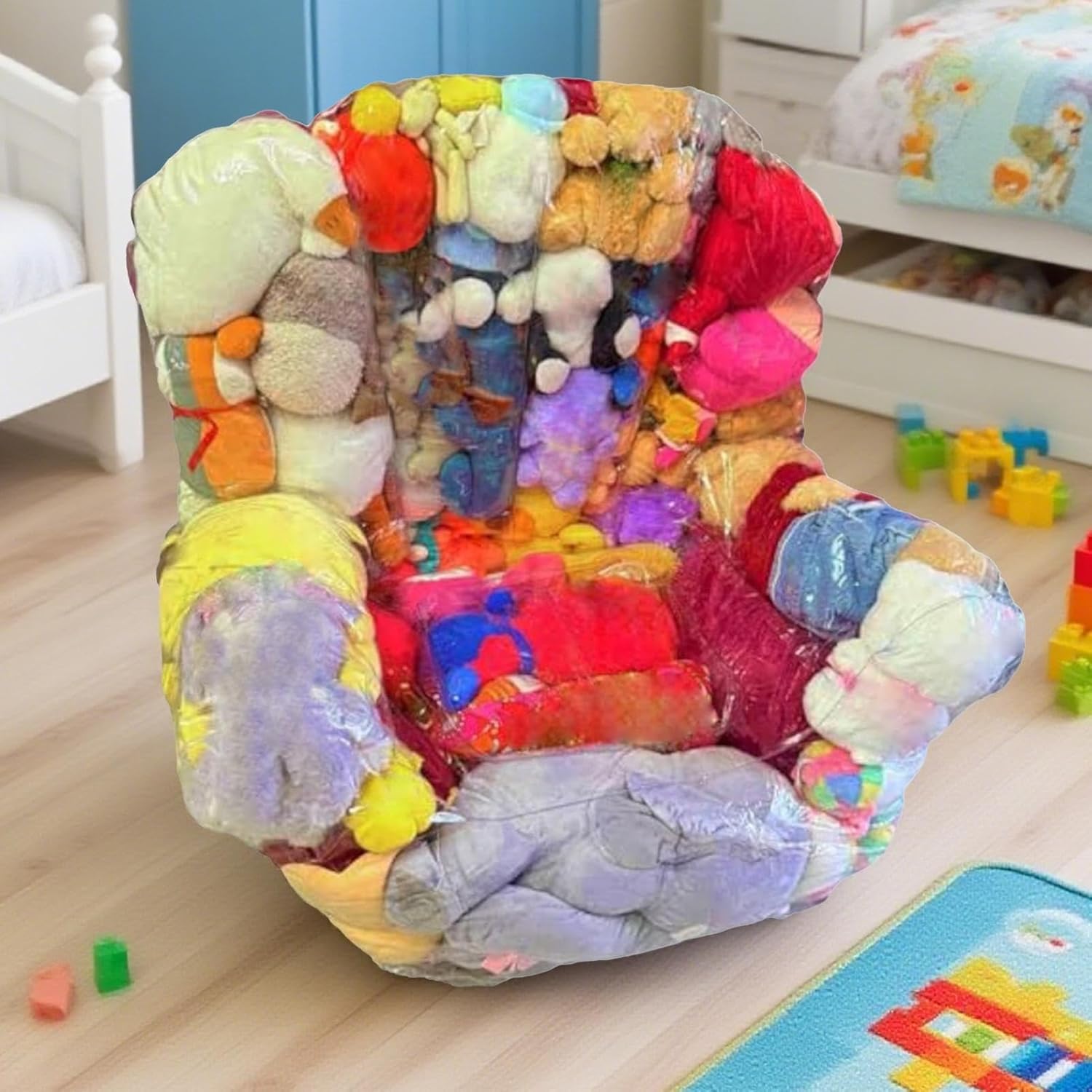 ぬいぐるみ椅子収納 | 2イン1 防水ビーンバッグシート - 透明な動物のぬいぐるみビーンバッグチェア アパート リビングルーム プ