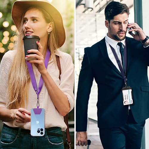 Miniatura 7 de CACOE Paquete de 2 cordones alargados para teléfono, 2 correas ajustables para el cuello, cordones multifuncionales compatibles con la mayoría de