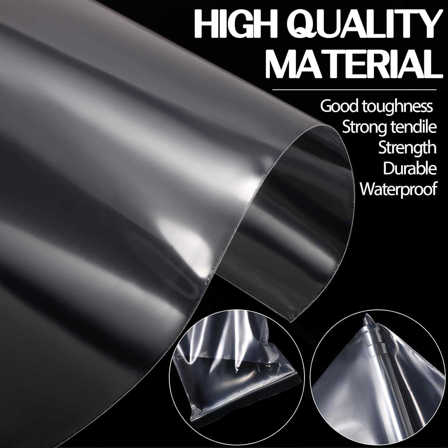 Zonon 4 Sizes 100 Pack Clear Reclosable Zipper Storage Bags 2 Mil Plastic Poly Bags Resealable Lock Seal Zipper for Jewelry, Daily Vitamin (6 x 9 Inch, 9 x 12 Inch, 10 x 13 Inch,12 x 15 Inch)